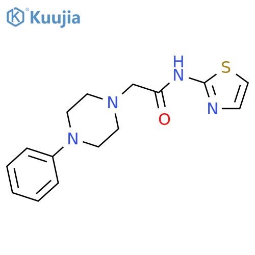 1-PIPERAZINEACETAMIDE, 4-PHENYL-N-2-THIAZOLYL- structure