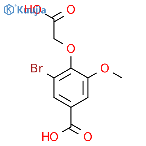 3-Bromo-4-(carboxymethoxy)-5-methoxybenzoic acid structure