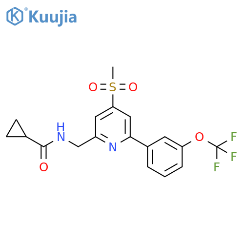 Cyclopropanecarboxamide,N-[[4-(methylsulfonyl)-6-[3-(trifluoromethoxy)phenyl]-2-pyridinyl]methyl]- structure