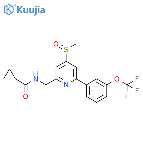 Cyclopropanecarboxamide,N-[[4-(methylsulfinyl)-6-[3-(trifluoromethoxy)phenyl]-2-pyridinyl]methyl]- structure