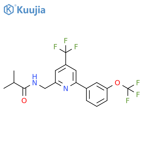 Propanamide, 2-methyl-N-[[6-[3-(trifluoromethoxy)phenyl]-4-(trifluoromethyl)-2-pyridinyl]methyl]- structure