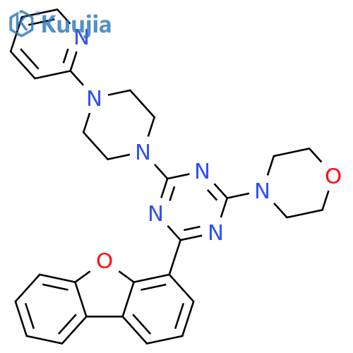 1,3,5-Triazine,2-(4-dibenzofuranyl)-4-(4-morpholinyl)-6-[4-(2-pyridinyl)-1-piperazinyl]- structure