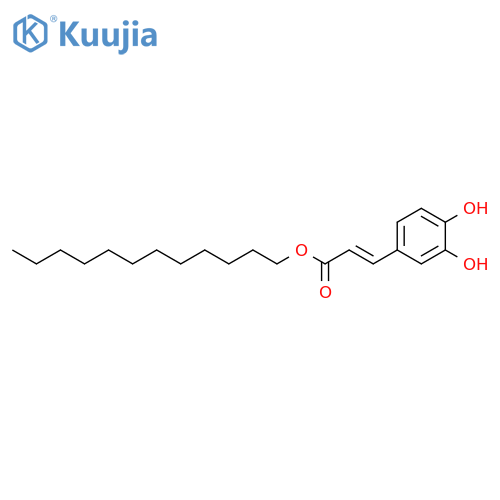 2-Propenoic acid, 3-(3,4-dihydroxyphenyl)-, dodecyl ester structure