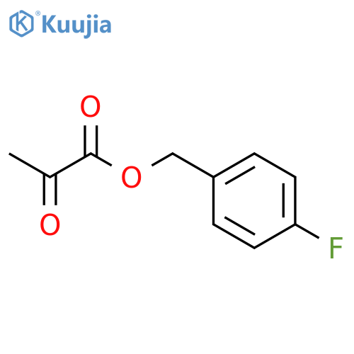 Propanoic acid, 2-oxo-, (4-fluorophenyl)methyl ester structure