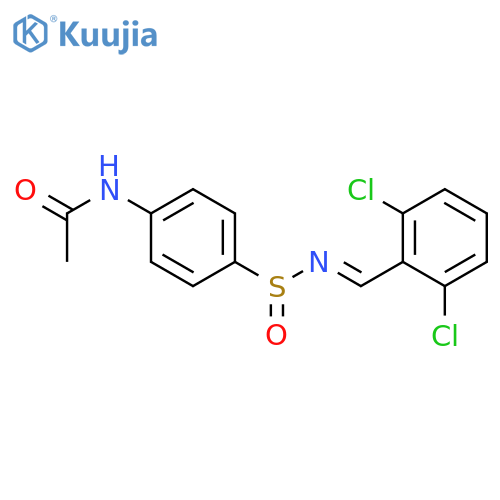 ACETAMIDE, N-[4-[[[(2,6-DICHLOROPHENYL)METHYLENE]AMINO]SULFINYL]PHENYL]- structure