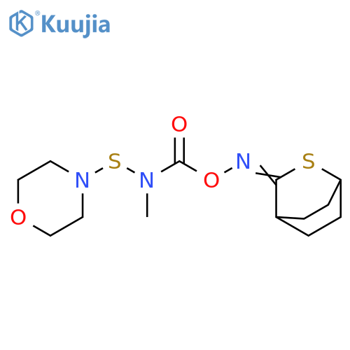 2-Thiabicyclo[2.2.2]octan-3-one, O-[[methyl(4-morpholinylthio)amino]carbonyl]oxime (9CI) structure