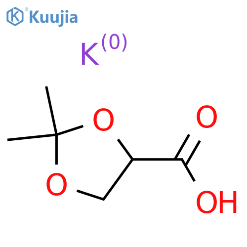 Potassium 2,2-dimethyl-1,3-dioxolane-4-carboxylate structure