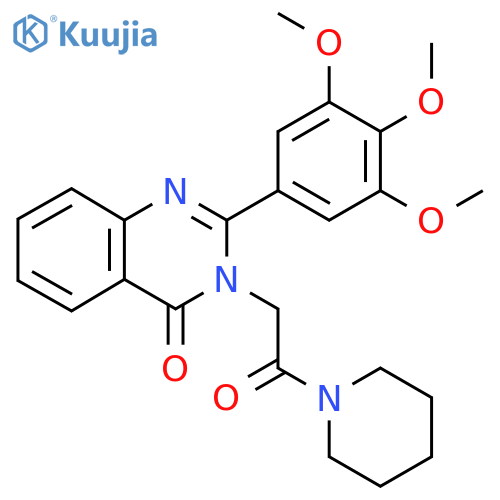 1-(4-Oxo-2-(3,4,5-trimethoxyphenyl-3(4H)-quinazolinyl)acetyl)piperidine structure