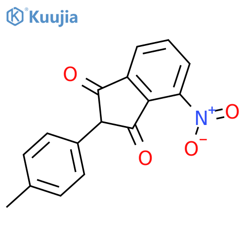 1H-Indene-1,3(2H)-dione, 2-(4-methylphenyl)-4-nitro- structure