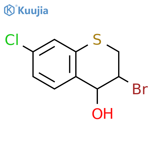 2H-1-BENZOTHIOPYRAN-4-OL, 3-BROMO-7-CHLORO-3,4-DIHYDRO- structure