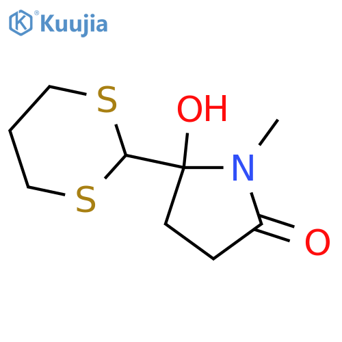 2-Pyrrolidinone,5-(1,3-dithian-2-yl)-5-hydroxy-1-methyl- structure