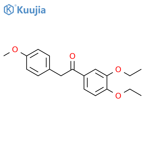 Ethanone, 1-(3,4-diethoxyphenyl)-2-(4-methoxyphenyl)- structure