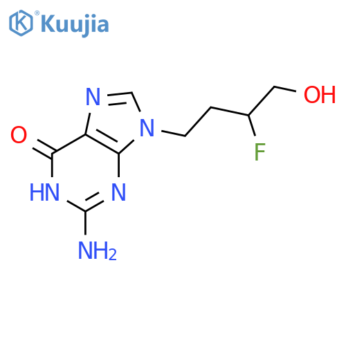6H-Purin-6-one, 2-amino-9-(3-fluoro-4-hydroxybutyl)-1,9-dihydro- structure
