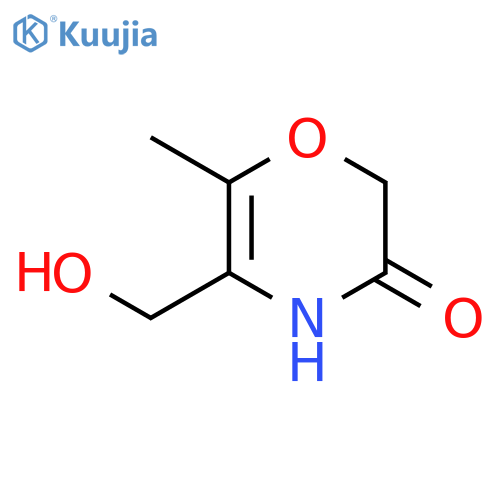 2H-1,4-Oxazin-3(4H)-one,5-(hydroxymethyl)-6-methyl- structure