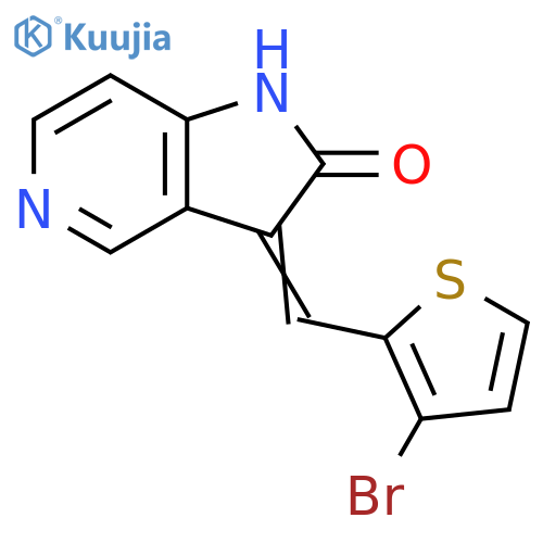 2H-Pyrrolo[3,2-c]pyridin-2-one, 3-[(3-bromo-2-thienyl)methylene]-1,3-dihydro- structure