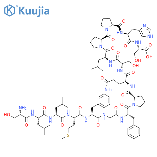 L-Serine, L-seryl-L-leucyl-L-leucyl-L-methionyl-L-phenylalanylglycyl-L-phenylalanyl-L-prolyl-L-glutaminyl-L-seryl-L-leucyl-L-prolyl-L-prolyl-L-histidyl- (9CI) structure