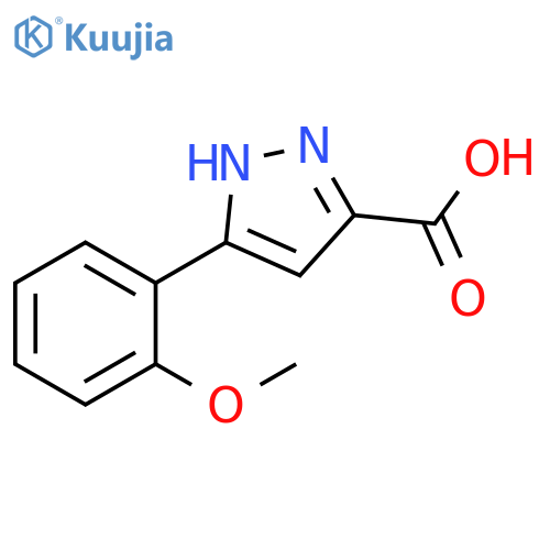3-(2-methoxyphenyl)-1H-pyrazole-5-carboxylic acid structure