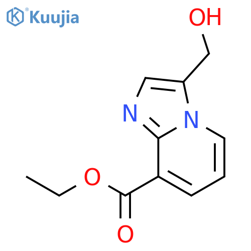Imidazo[1,2-a]pyridine-8-carboxylic acid, 3-(hydroxymethyl)-, ethyl ester structure
