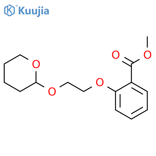 Benzoic acid, 2-[2-[(tetrahydro-2H-pyran-2-yl)oxy]ethoxy]-, methyl ester structure