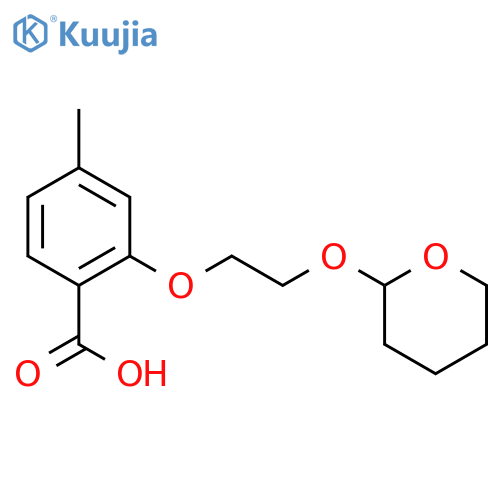 Benzoic acid, 4-methyl-2-[2-[(tetrahydro-2H-pyran-2-yl)oxy]ethoxy]- structure