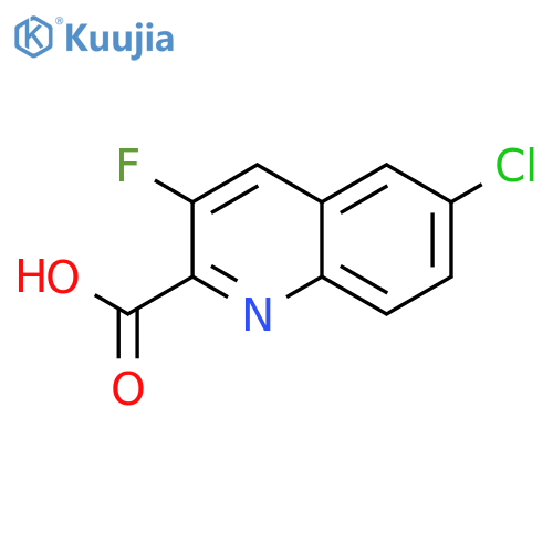 2-Quinolinecarboxylic acid, 6-chloro-3-fluoro- structure