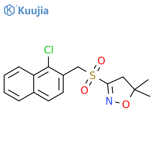 Isoxazole, 3-[[(1-chloro-2-naphthalenyl)methyl]sulfonyl]-4,5-dihydro-5,5-dimethyl- structure