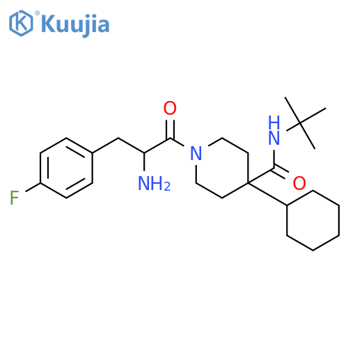 1-[(2r)-2-amino-3-(4-fluorophenyl)propanoyl]-n-tert-butyl-4-cyclo Hexyl-piperidine-4-carboxamide structure