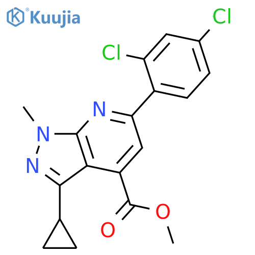 <br>methyl 3-cyclopropyl-6-(2,4-dichlorophenyl)-1-methyl-1H-pyrazolo[3,4-b]pyri dine-4-carboxylate structure