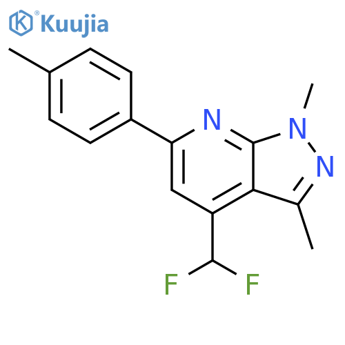 <br>4-(difluoromethyl)-1,3-dimethyl-6-(4-methylphenyl)-1H-pyrazolo[3,4-b]pyridi ne structure