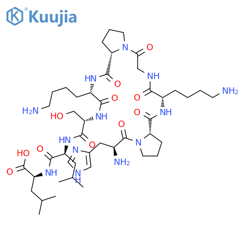 L-Leucine, L-histidyl-L-prolyl-L-lysylglycyl-L-prolyl-L-lysyl-L-seryl-L-leucyl- structure