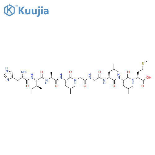 L-Methionine, L-histidyl-L-isoleucyl-L-alanyl-L-leucylglycylglycyl-L-leucyl-L-leucyl- (9CI) structure