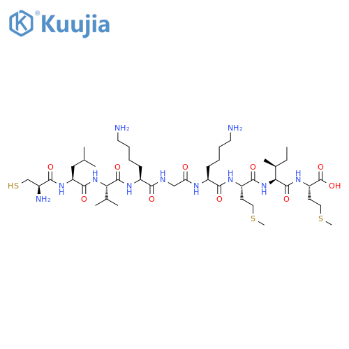 L-Methionine, L-cysteinyl-L-leucyl-L-valyl-L-lysylglycyl-L-lysyl-L-methionyl-L-isoleucyl- (9CI) structure