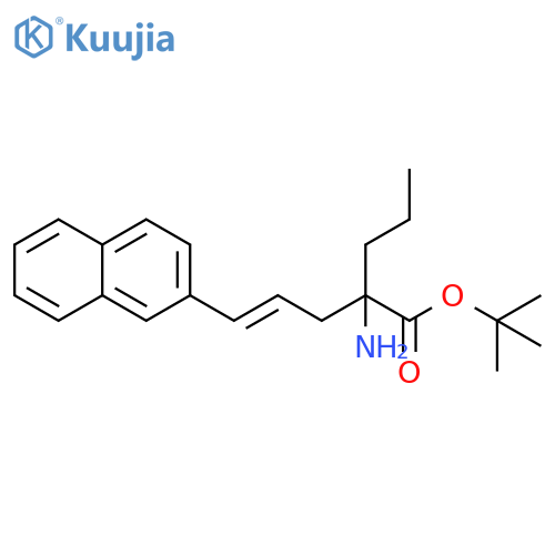 4-Pentenoic acid, 2-amino-5-(2-naphthalenyl)-2-propyl-, 1,1-dimethylethyl ester, (4E)- structure