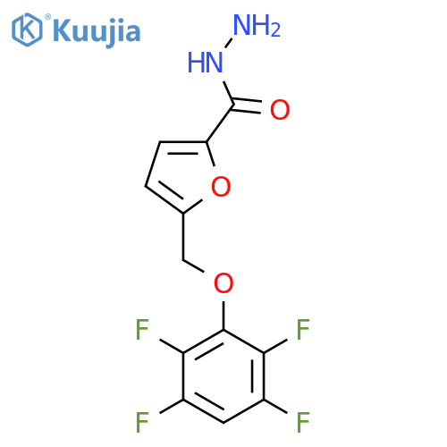 5-(2,3,5,6-tetrafluorophenoxy)methylfuran-2-carbohydrazide structure