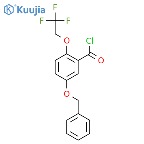 Benzoyl chloride, 5-(phenylmethoxy)-2-(2,2,2-trifluoroethoxy)- structure