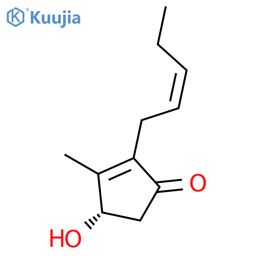 2-CYCLOPENTEN-1-ONE, 4-HYDROXY-3-METHYL-2-(2Z)-2-PENTENYL-, (4S)- structure