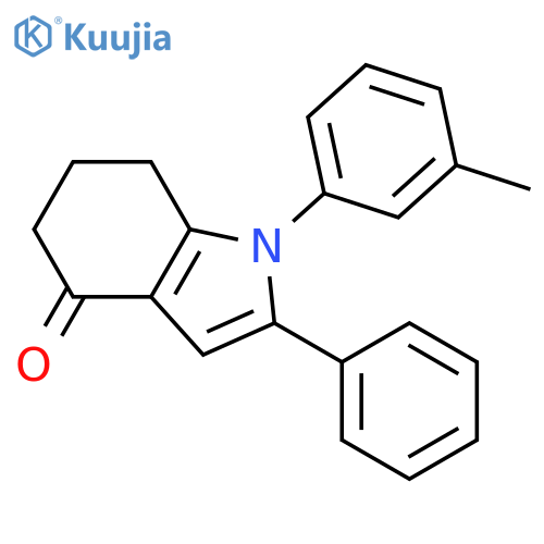 4H-Indol-4-one, 1,5,6,7-tetrahydro-1-(3-methylphenyl)-2-phenyl- structure