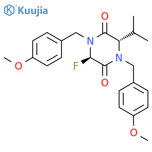 2,5-Piperazinedione, 3-fluoro-1,4-bis[(4-methoxyphenyl)methyl]-6-(1-methylethyl)-, (3R,6S)- structure