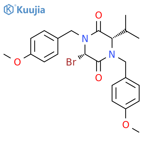 2,5-Piperazinedione, 3-bromo-1,4-bis[(4-methoxyphenyl)methyl]-6-(1-methylethyl)-, (3S,6S)- structure