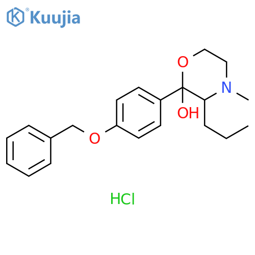 2-Morpholinol, 4-methyl-2-[4-(phenylmethoxy)phenyl]-3-propyl-, hydrochloride (1:1) structure