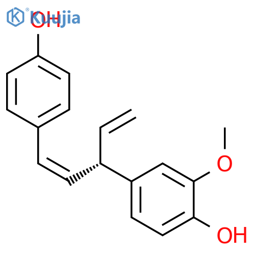 Phenol,4-[(1S,2Z)-1-ethenyl-3-(4-hydroxyphenyl)-2-propenyl]-2-methoxy- structure
