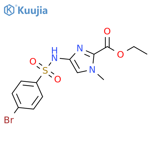 1H-Imidazole-2-carboxylic acid,4-[[(4-bromophenyl)sulfonyl]amino]-1-methyl-, ethyl ester structure