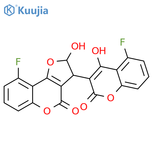 4H-Furo[3,2-c][1]benzopyran-4-one,9-fluoro-3-(5-fluoro-4-hydroxy-2-oxo-2H-1-benzopyran-3-yl)-2,3-dihydro-2-hydroxy- structure