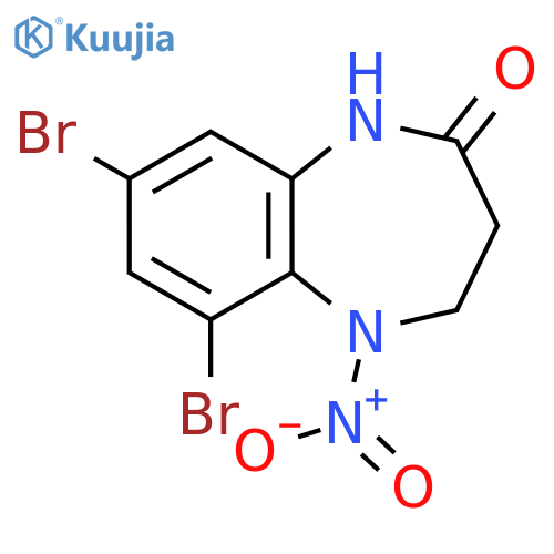 2H-1,5-Benzodiazepin-2-one, 6,8-dibromo-1,3,4,5-tetrahydro-5-nitro- structure