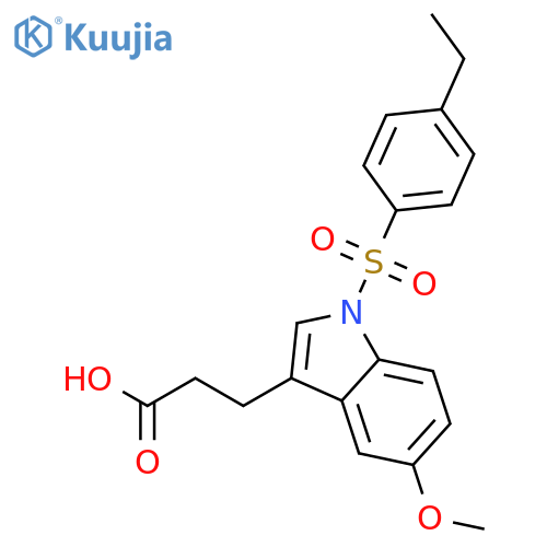 1H-Indole-3-propanoic acid, 1-[(4-ethylphenyl)sulfonyl]-5-methoxy- structure