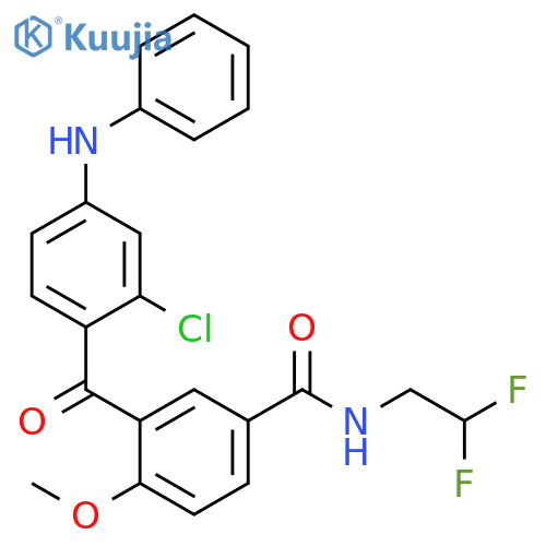 Benzamide, 3-[2-chloro-4-(phenylamino)benzoyl]-N-(2,2-difluoroethyl)-4-methoxy- structure