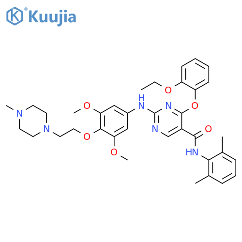 5-Pyrimidinecarboxamide,2-[[3,5-dimethoxy-4-[2-(4-methyl-1-piperazinyl)ethoxy]phenyl]amino]-N-(2,6-dimethylphenyl)-4-(2-ethoxyphenoxy)- structure