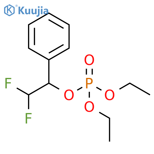 Phosphoric acid, 2,2-difluoro-1-phenylethyl diethyl ester structure