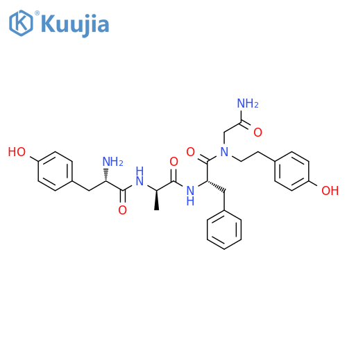 Glycinamide,L-tyrosyl-D-alanyl-L-phenylalanyl-N-[2-(4-hydroxyphenyl)ethyl]- structure