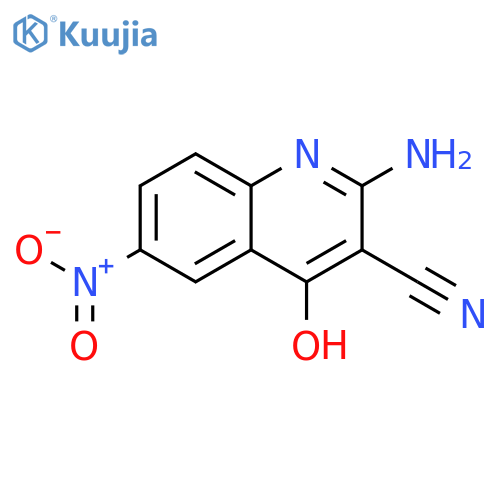 2-amino-4-hydroxy-6-nitroquinoline-3-carbonitrile structure